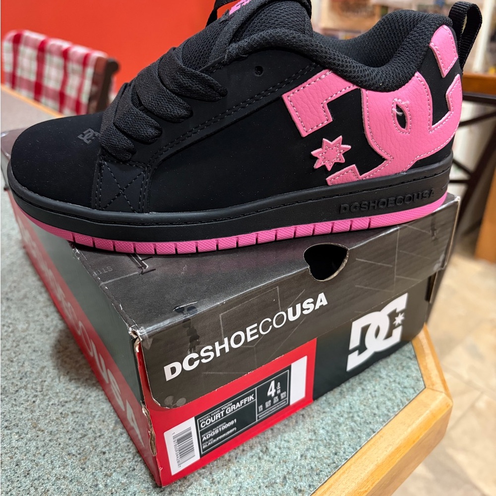 DC Kids' Sneakers in Black and Pink